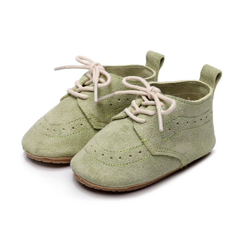 Oxford Baby Boot in Suede - Pistachio