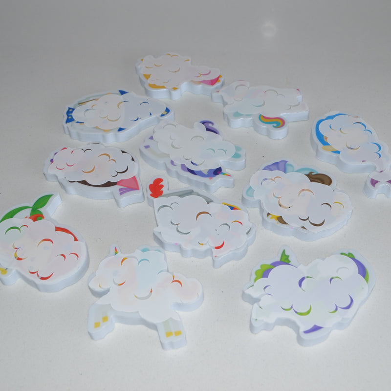 COLOUR CHANGING BATH STICKERS - MAGICAL CREATURES
