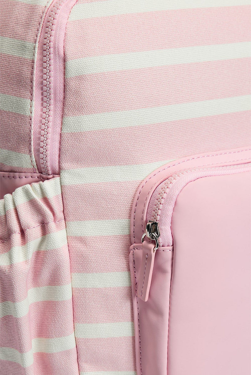 Stripe Backpack -  Mineral Pink