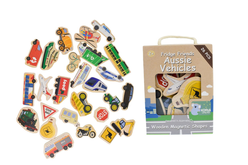 FRIDGE FRIENDS MAGNETIC AUSSIE VEHICLES 26PCS