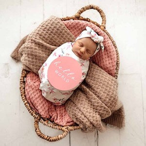 Camille Snuggle Swaddle & Topknot Set