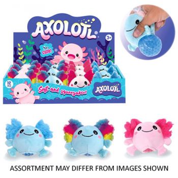 Squeeze Bead Axolotyl 7cm assorted