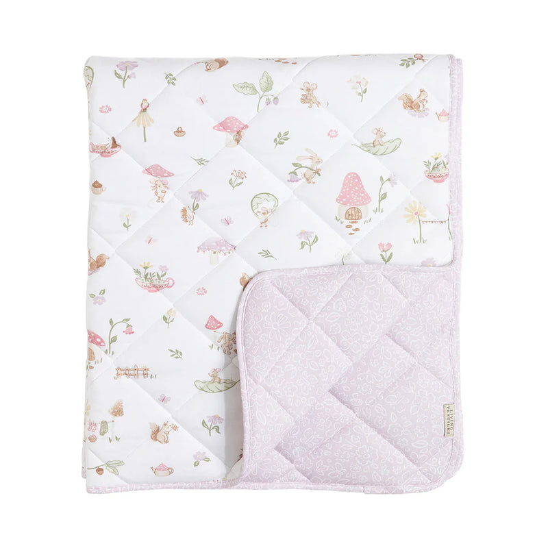 Organic Reversible Cot Comforter - Whimsical Wonderland