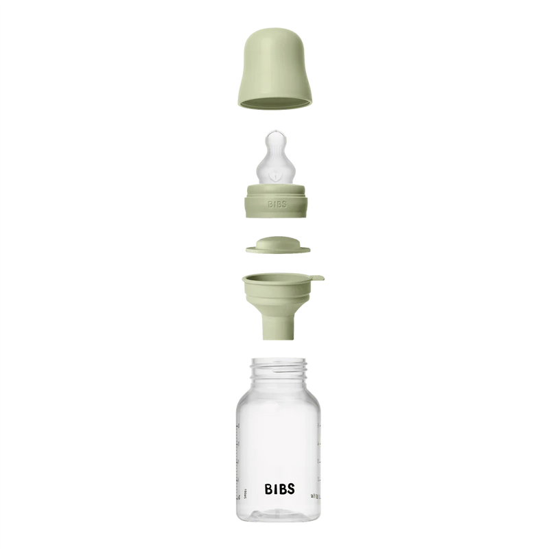 Baby Bottle Complete Set 150ml Silicone - Sage