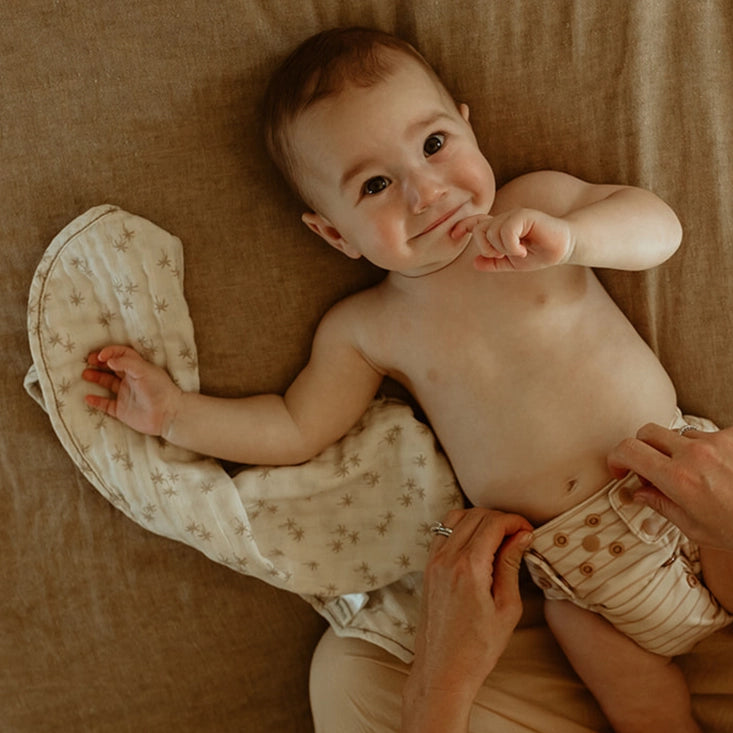 Willow / Herbal Burp Cloth Duo