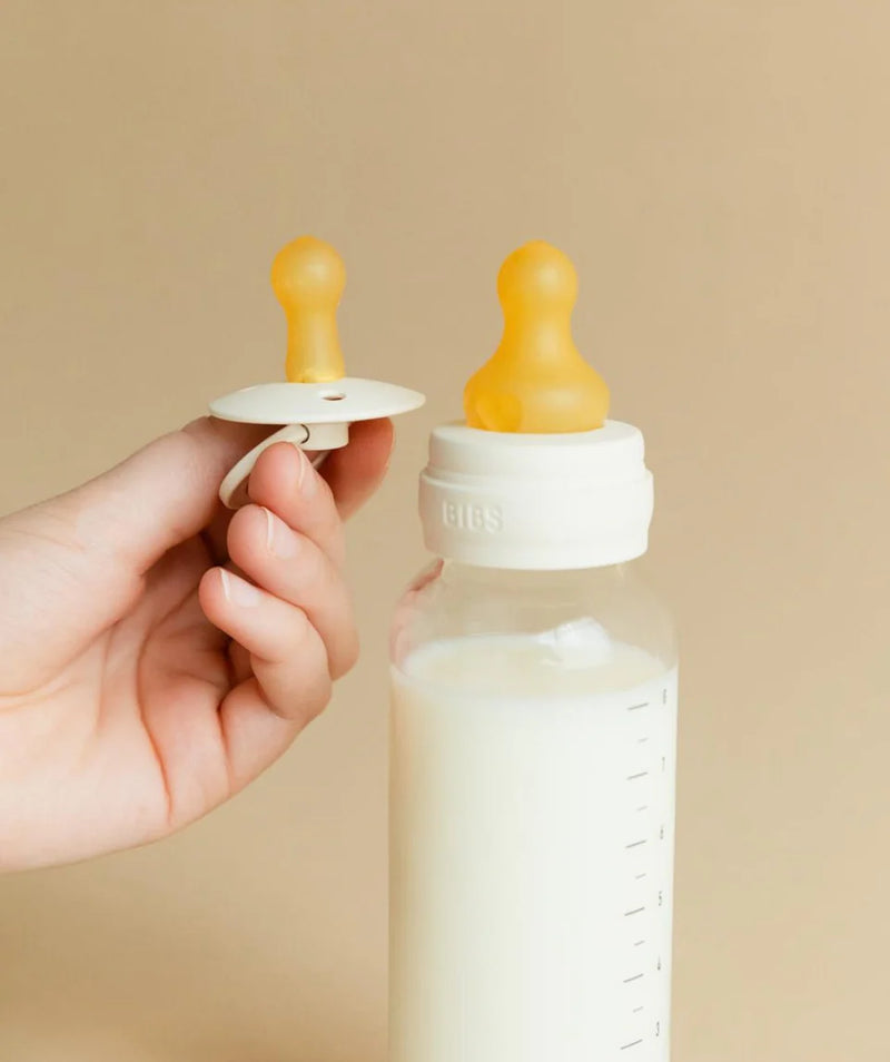 Baby Bottle Complete Set 270ml Silicone - Ivory