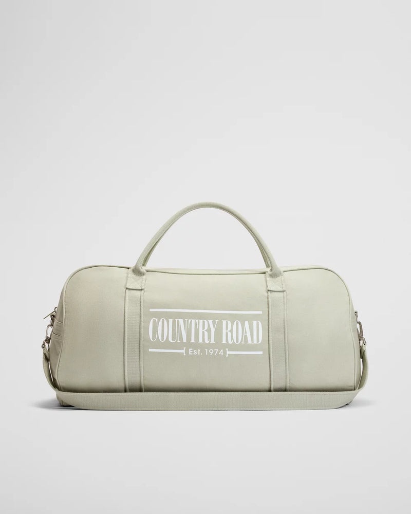 Australian Cotton Heritage Zip Canvas Tote - Dark Pistachio