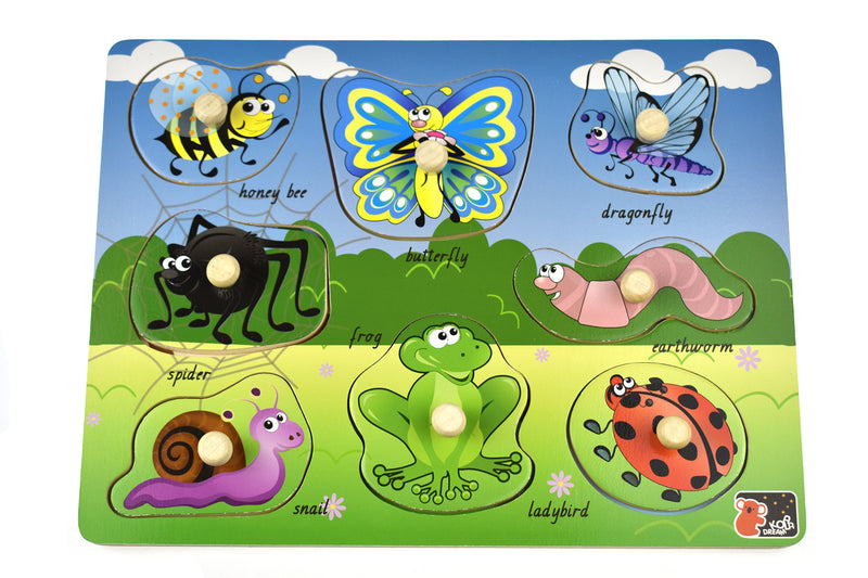 The 2 in 1 Minibeasts Insect Peg Puzzle