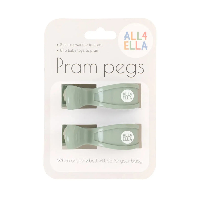 Pram Pegs 2pk - Sage
