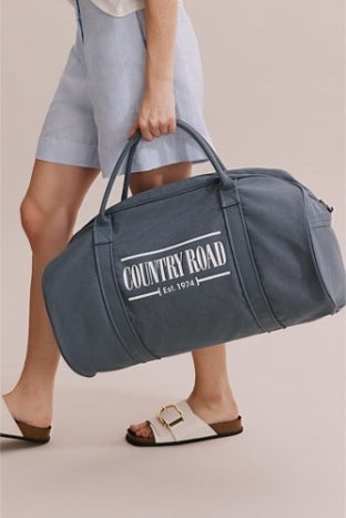 Australian Cotton Heritage Zip Canvas Tote - CHAMBRAY