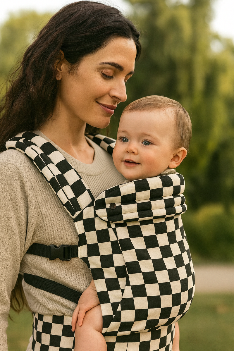 Checkmate Baby Carrier – Black & White