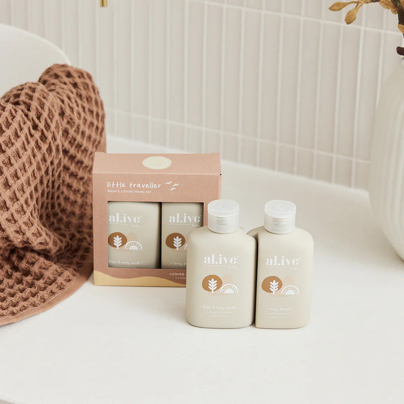 little traveller - wash & lotion travel set