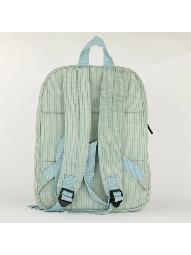 Corduroy Kids Backpack - Dusty Mint