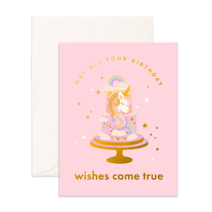 Birthday Cake Unicorn Greeting Card