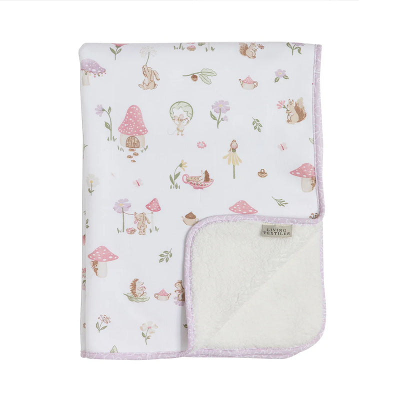 Jersey Sherpa Pram Blanket - Whimsical Wonderland