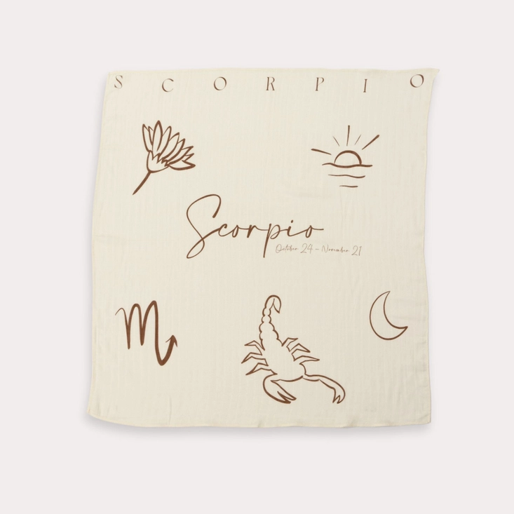 Zodiac Muslin Swaddle - Scorpio