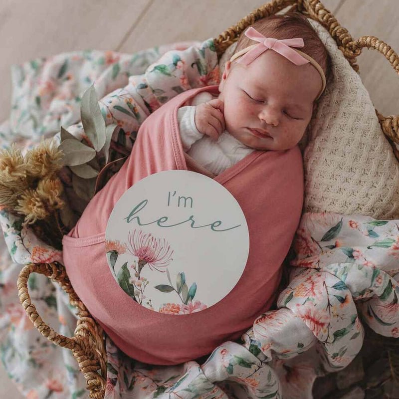 Snuggle Hunny Milestone Cards Wattle & Sage