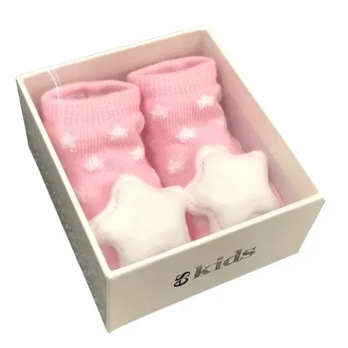 Socks with Rattles Blush Pink