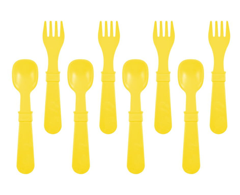 Re-Play Forks and Spoons - Yellow / Pair