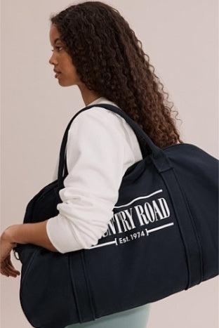Australian Cotton Heritage Zip Canvas Tote - Navy