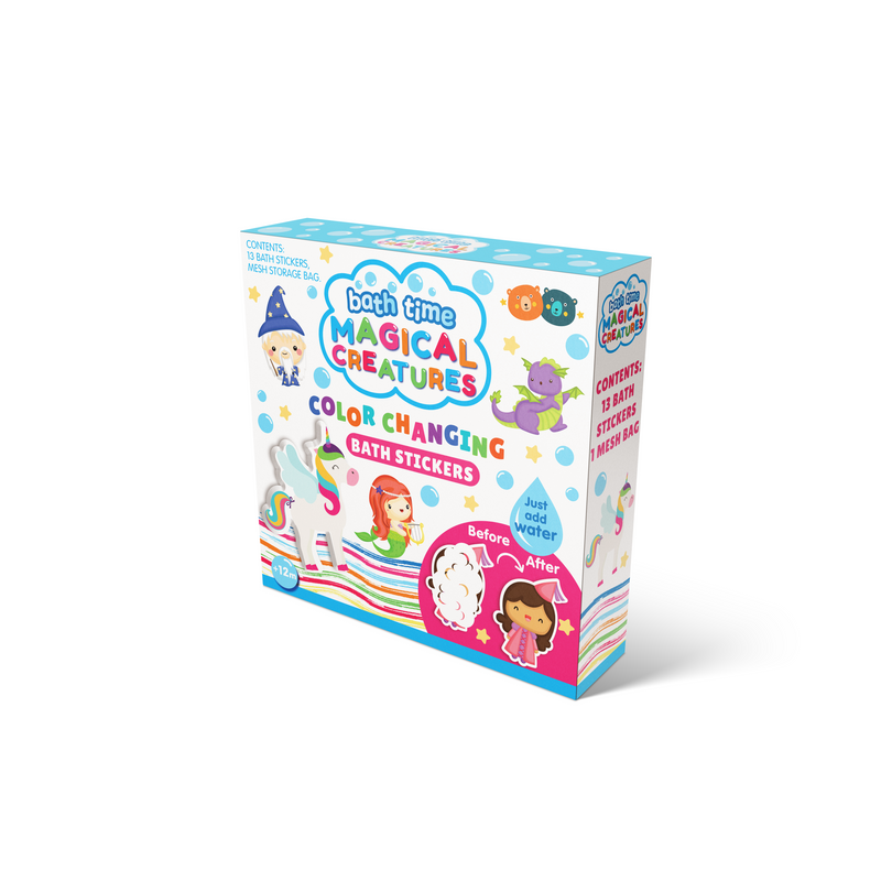 COLOUR CHANGING BATH STICKERS - MAGICAL CREATURES