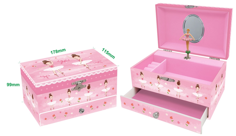 Dual Ballerina Musical Jewellry Box