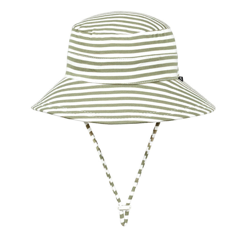 Classic Bucket Sun Hat - Khaki Stripe