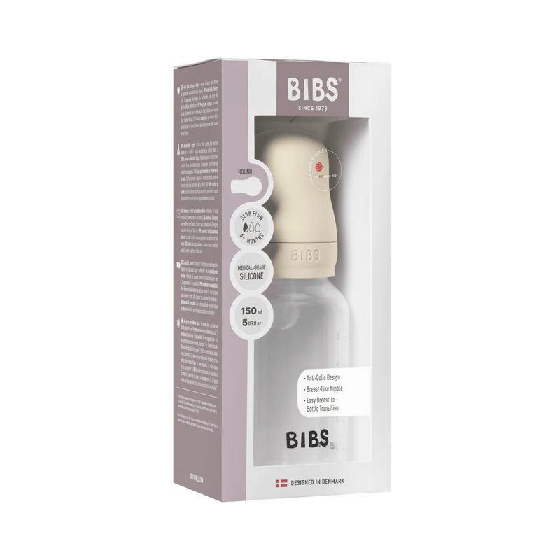 Baby Bottle Complete Set 150ml Silicone - Ivory