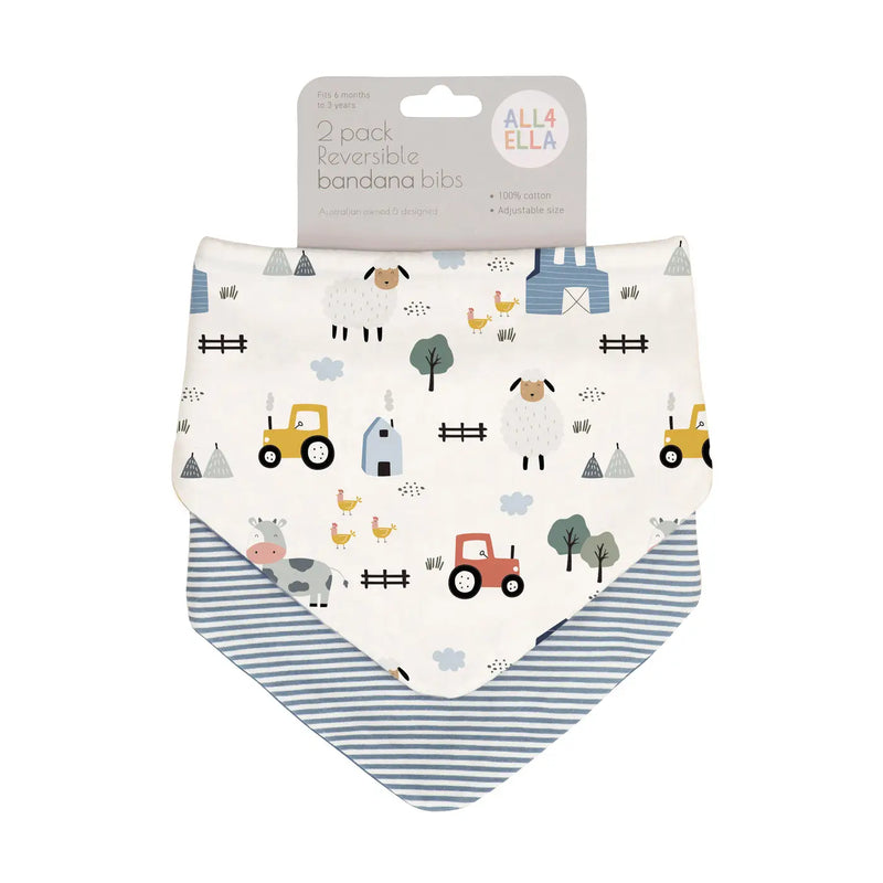 Bandana Bibs - Barnyard 2Pk