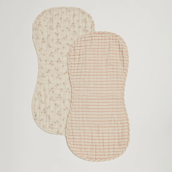 Willow / Herbal Burp Cloth Duo