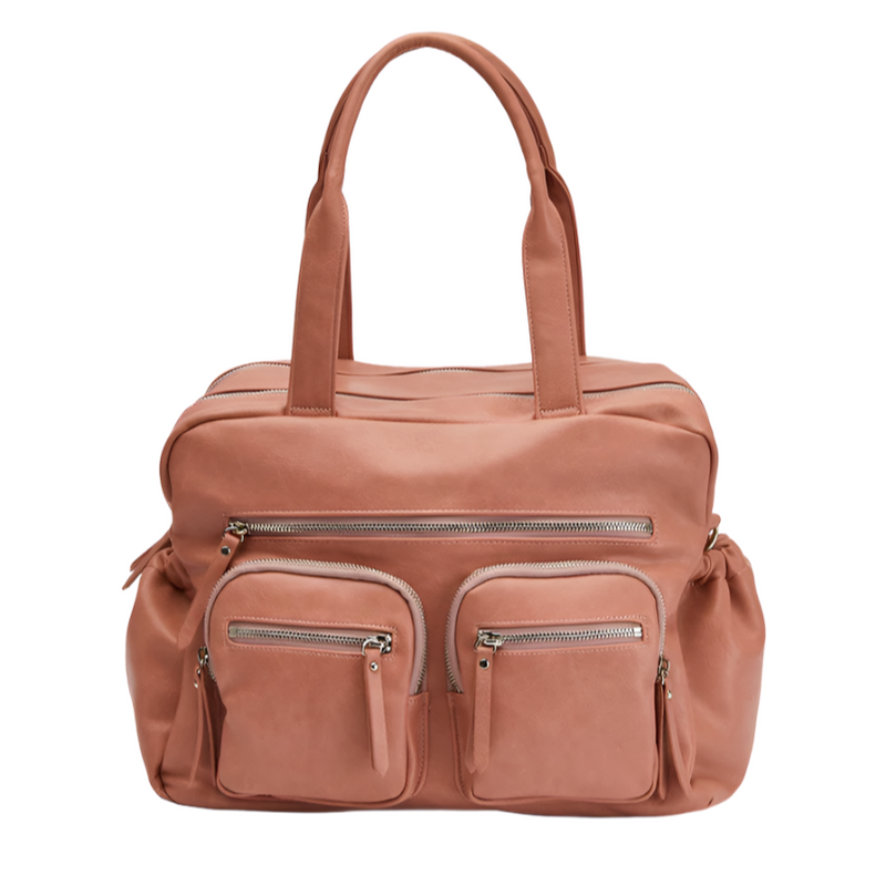 OiOi Dusty Rose Faux Leather Carry all
