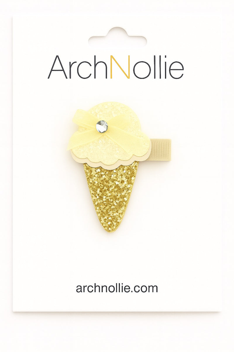 Glitter Ice Cream Hair Clips – Single Clip