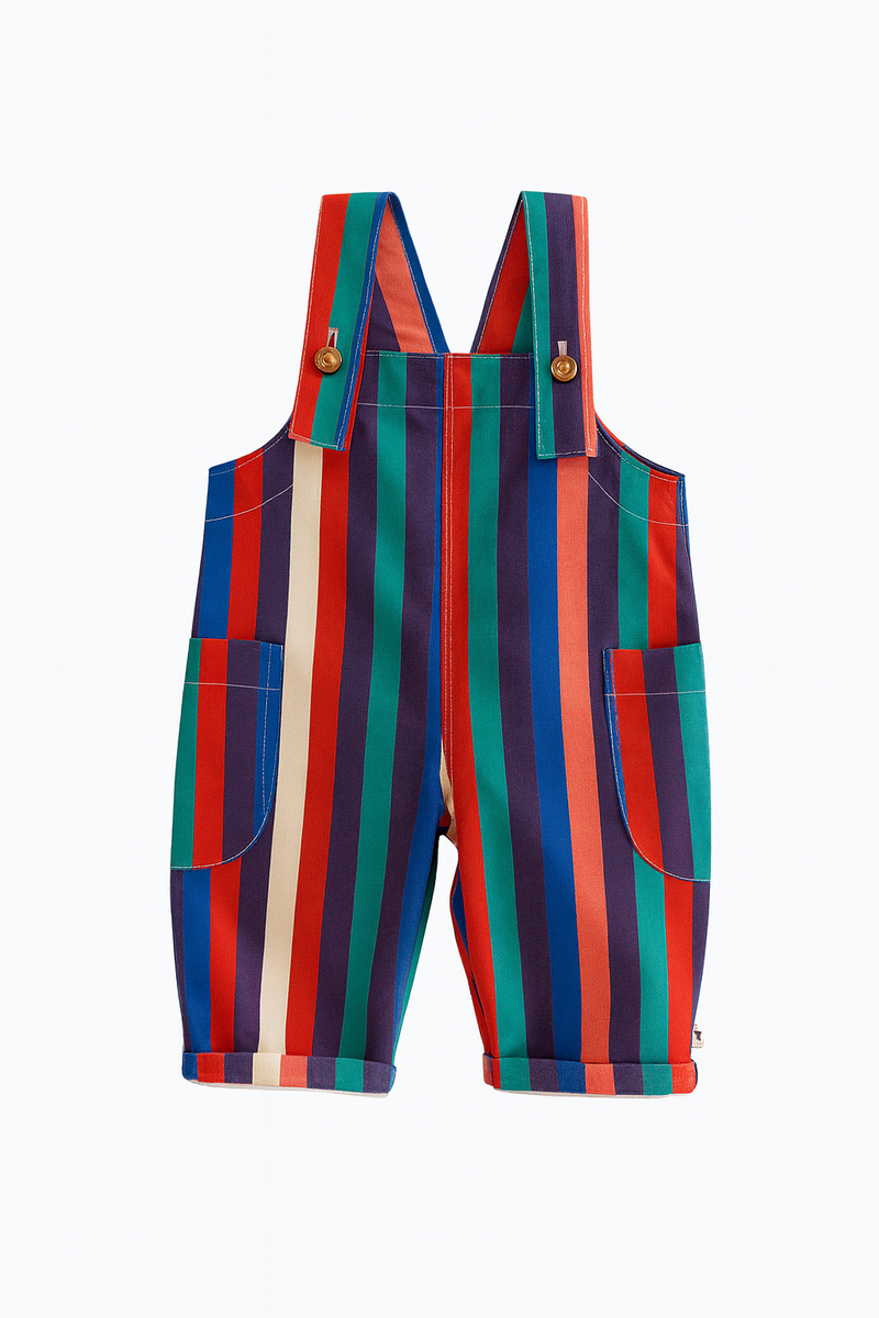 Rainbow Stripes Overalls