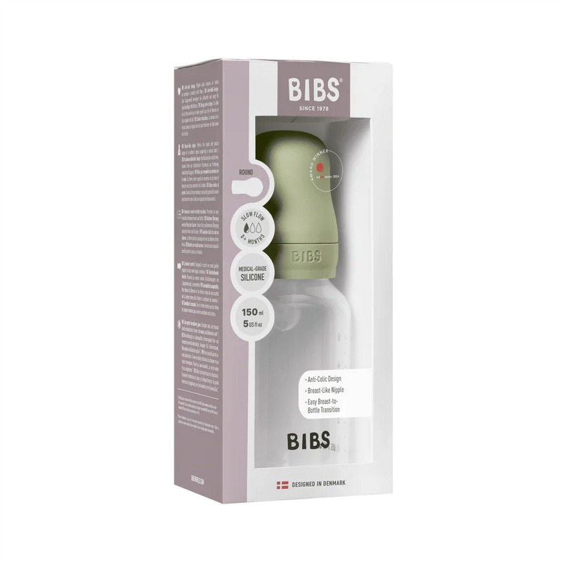 Baby Bottle Complete Set 150ml Silicone - Sage