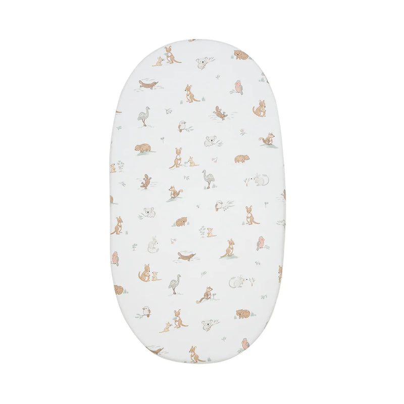 Organic Bassinet Fitted Sheet - Australiana