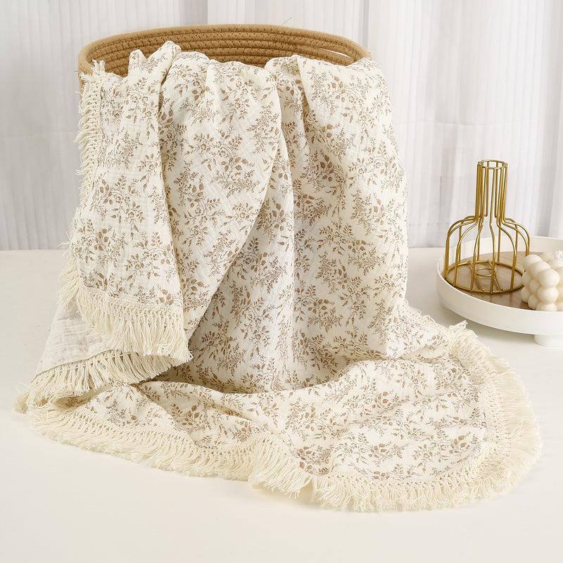 Baby Muslin Blanket - Leaves