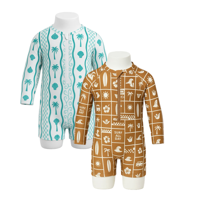 Cool Grid - Unisex Reversible Swimsuit