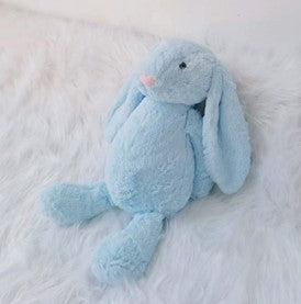 Plush Rabbit - Assorted Colours & Sizes 25cm Blue