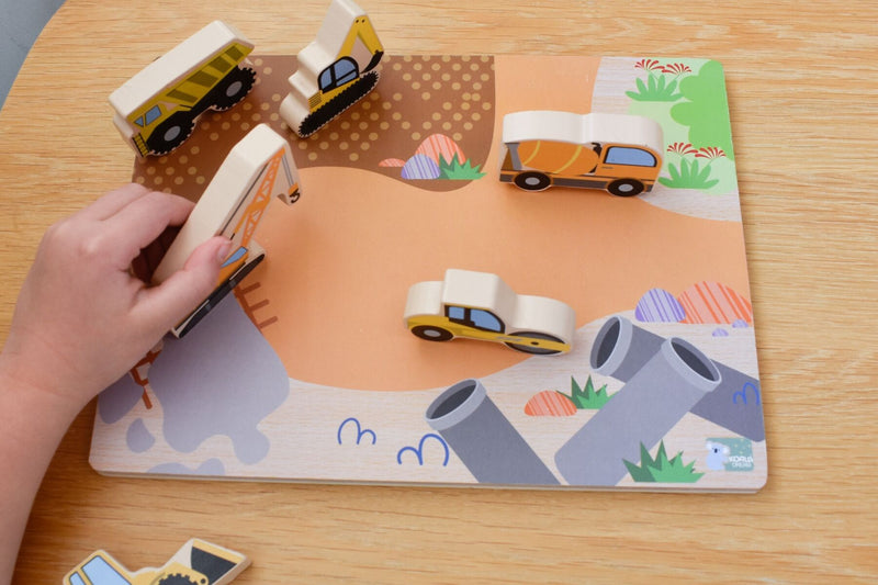 WOODEN CHUNKY AUSSIE TRANSPORT VEHICLE PUZZLE