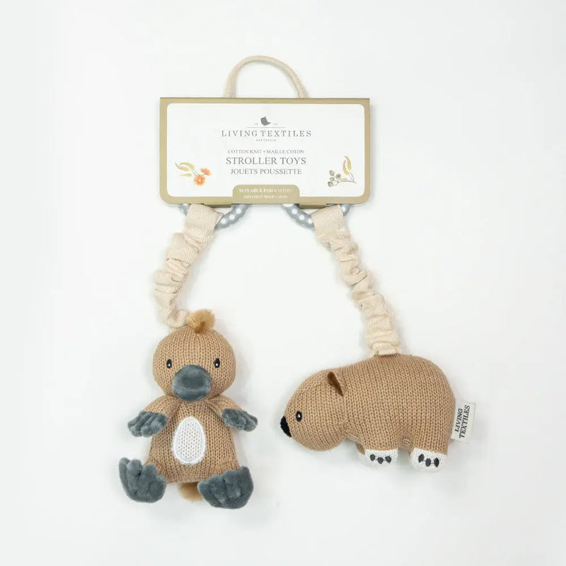 2pk Stroller Toy - Platypus & Wombat