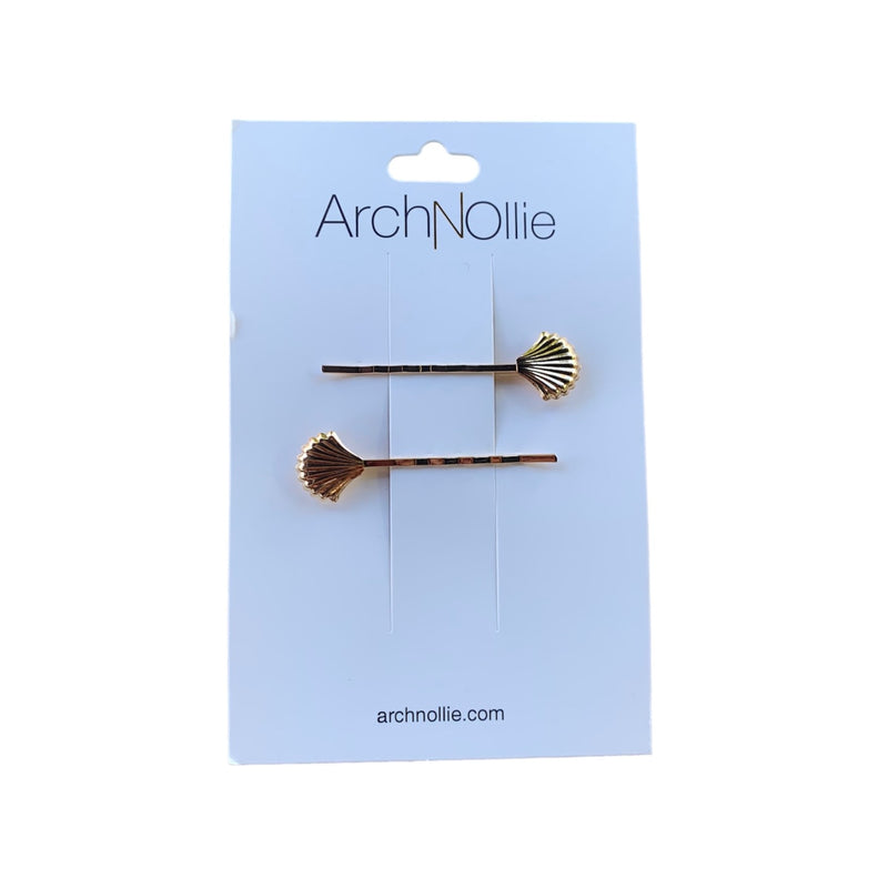 Gold Cockle Pins x2