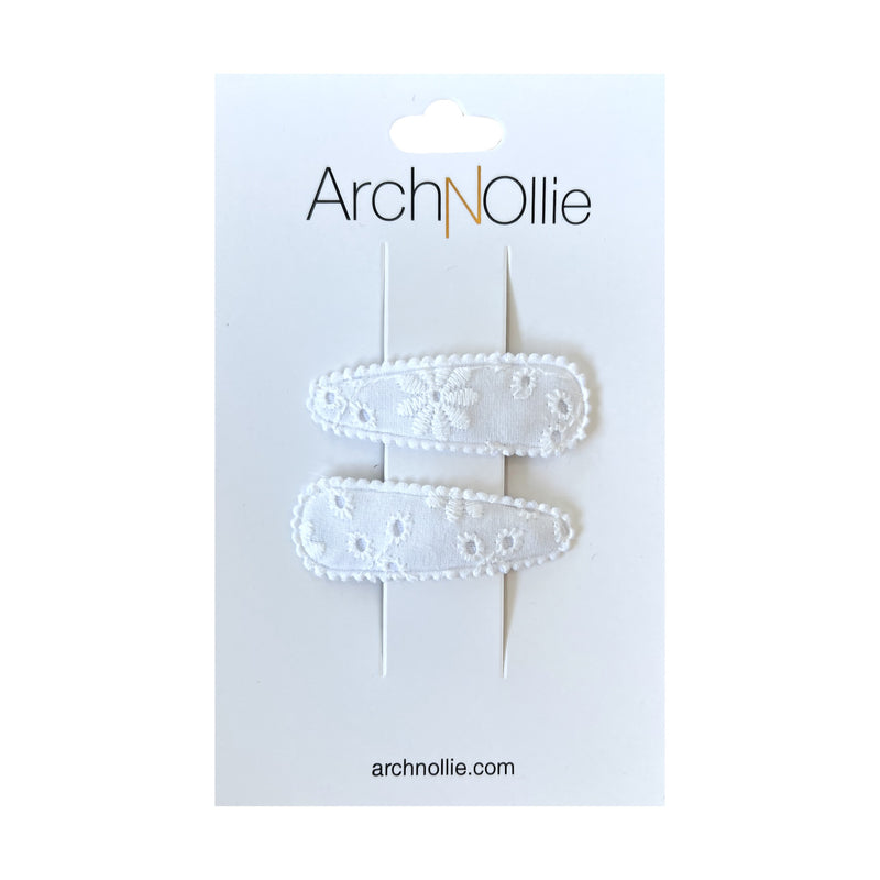 Broderie Anglaise Twin Pack - White