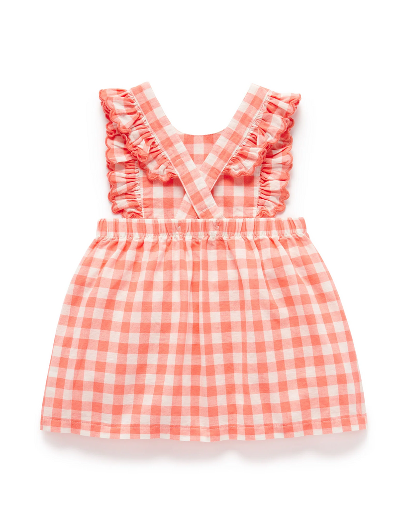 Coral Gingham Pinnie