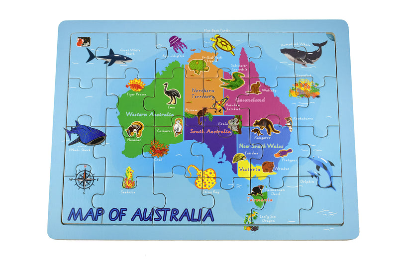 2 IN 1 Australian Map Jigsaw Puzzle