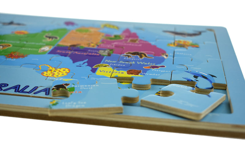 2 IN 1 Australian Map Jigsaw Puzzle