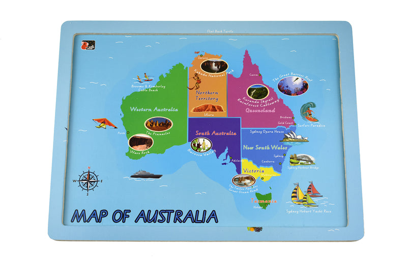 2 IN 1 Australian Map Jigsaw Puzzle