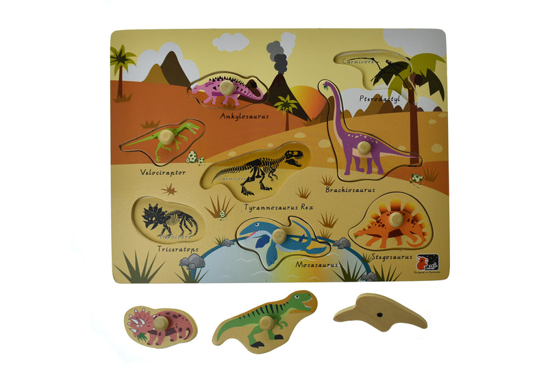 2 in 1 Dinosaur Peg Puzzle