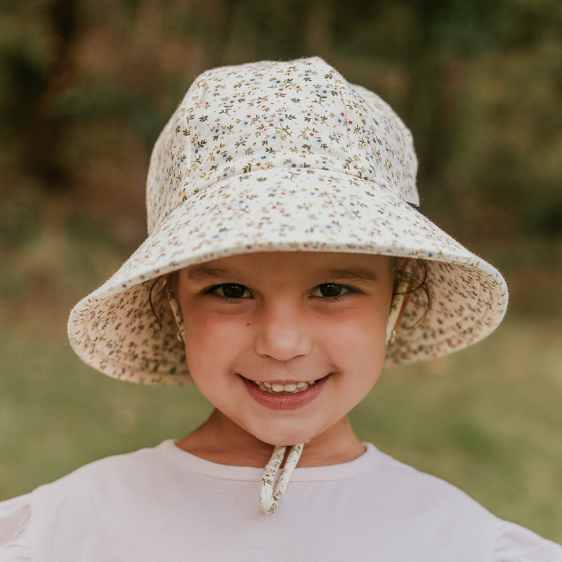 Kids Ponytail Bucket Sun Hat - Charlotte