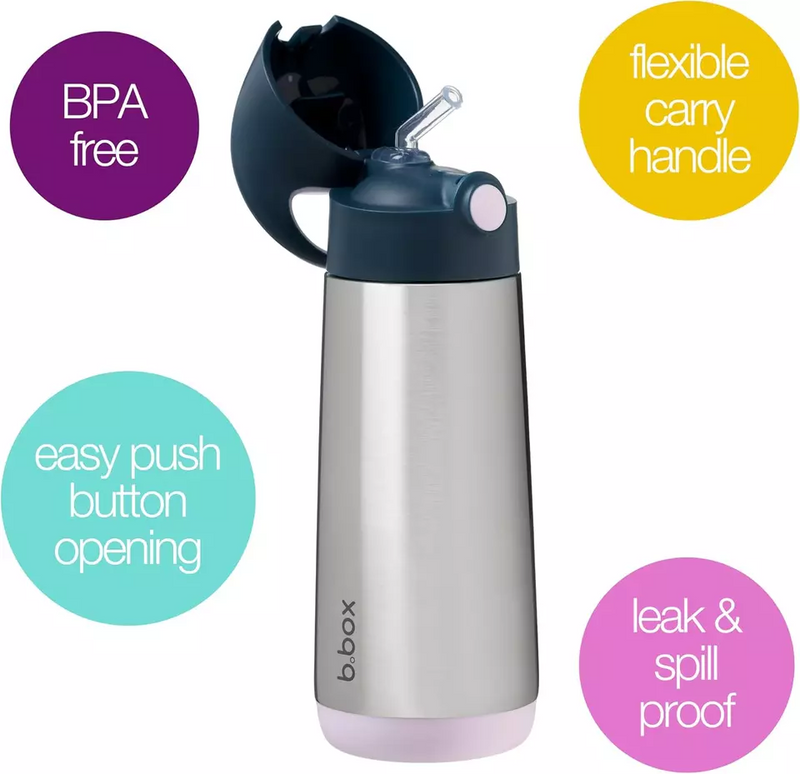 500mL Insulated Drink Bottle - indigo rose