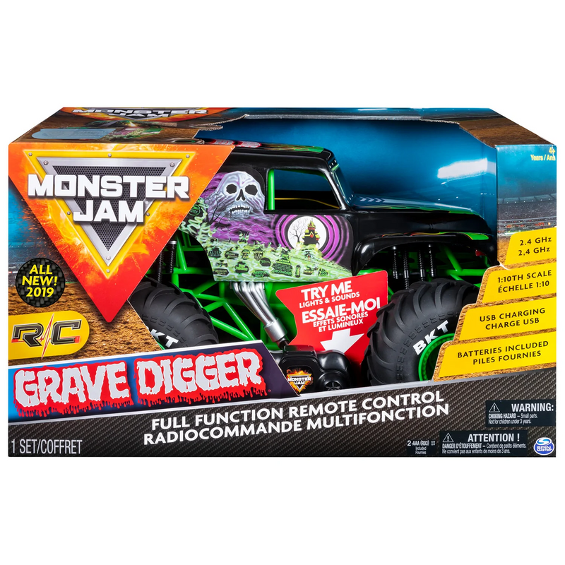 Monster Jam RC 1:10 Grave Digger 2.4Ghz Remote Control Truck